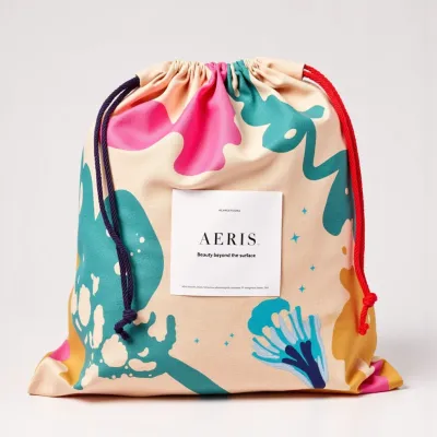 AI-Generated packaging for Drawstring bag