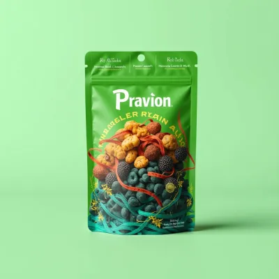 AI-Generated black food pouch packaging