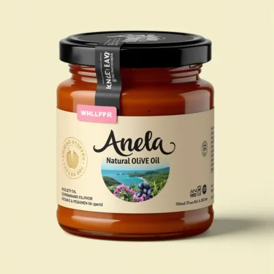 AI-Generated blush food glass jar packaging