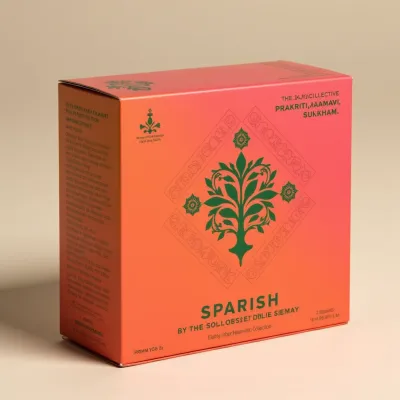 AI-Generated blush carton box packaging