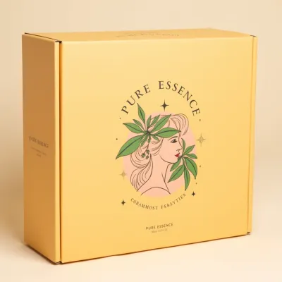 AI-Generated pink mailer box packaging