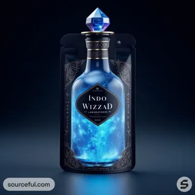 AI-Generated black food pouch packaging