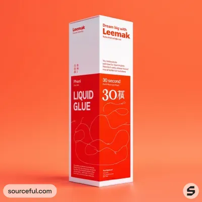 AI-Generated carmine carton box packaging