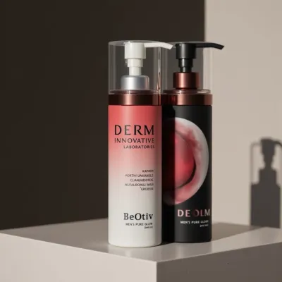 AI-Generated white pump bottle packaging