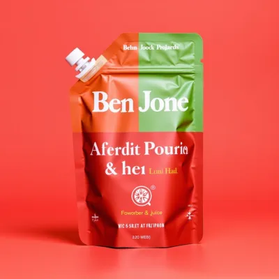 AI-Generated Food pouch packaging for Food and Snacks