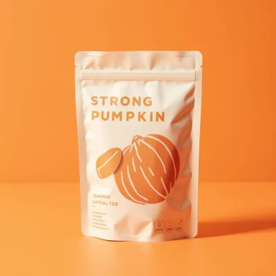AI-Generated apricot food pouch packaging