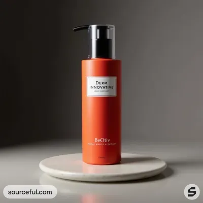 AI-Generated white pump bottle packaging