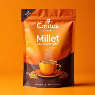 AI-Generated pullman brown food pouch packaging