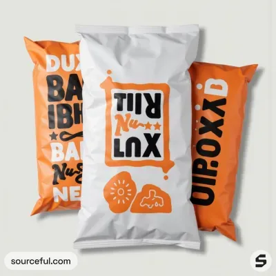 AI-Generated packaging for Plastic mailing bag in the Food and Snacks industry