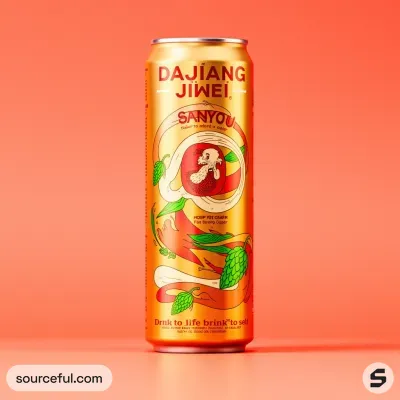 AI-Generated packaging for Drinks can in the Alcoholic Beverages industry