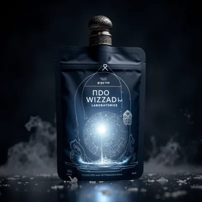 AI-Generated black food pouch packaging