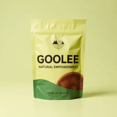 AI-Generated bronze food pouch packaging