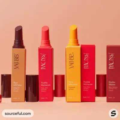 AI-Generated carmine carton box packaging