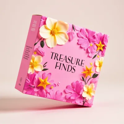 AI-Generated blush carton box packaging