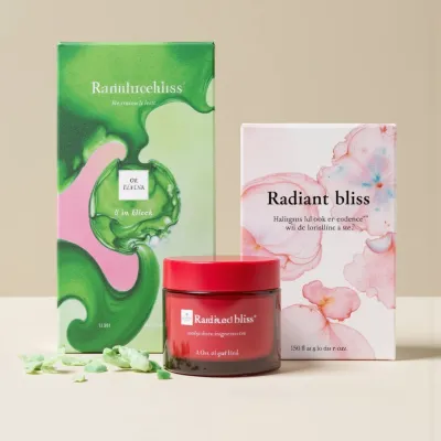 AI-Generated packaging for Cosmetics glass jar
