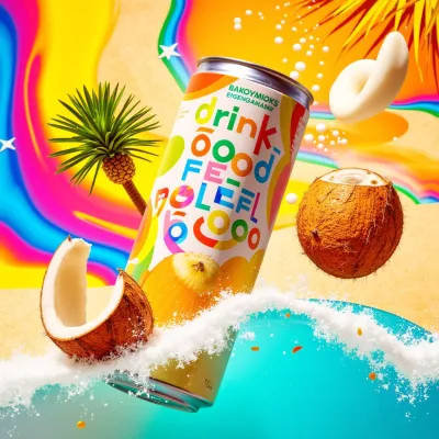 AI-Generated packaging for Drinks can