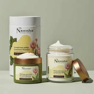 AI-Generated packaging for Cosmetics glass jar