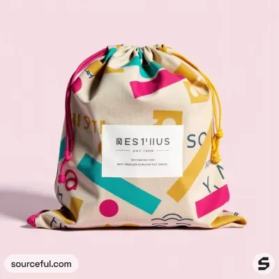 AI-Generated packaging for Drawstring bag