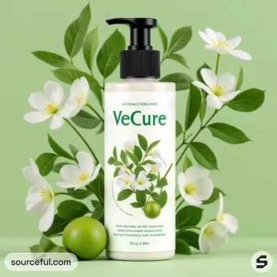 AI-Generated packaging for Pump bottle in the Organic and Natural Products industry