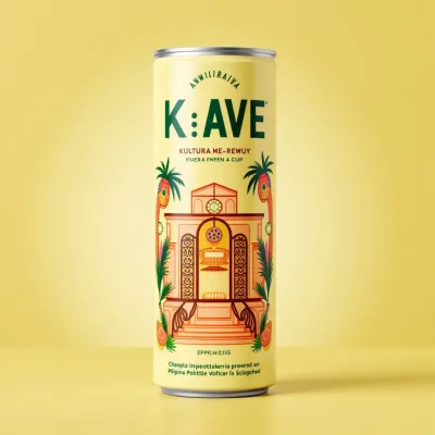 AI-Generated luxury drinks can packaging