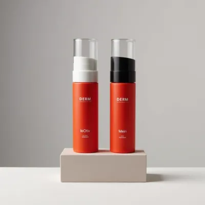 AI-Generated white pump bottle packaging