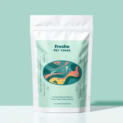 AI-Generated white food pouch packaging
