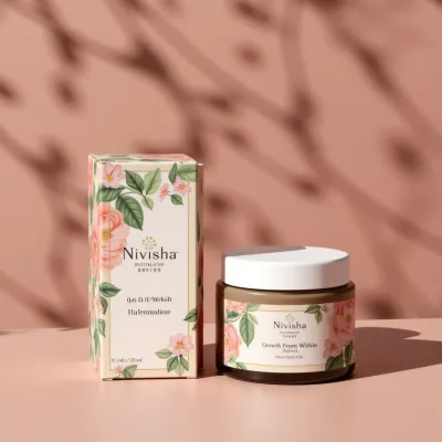 AI-Generated packaging for Cosmetics glass jar