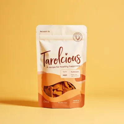 AI-Generated brown food pouch packaging