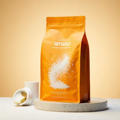 AI-Generated apricot food pouch packaging