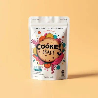 AI-Generated pullman brown food pouch packaging