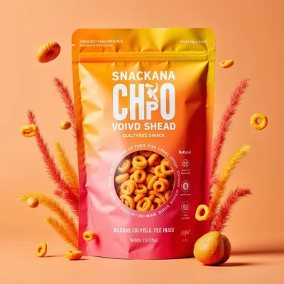 AI-Generated packaging for Food pouch in the Food and Snacks industry