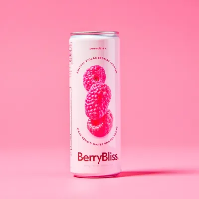 AI-Generated illustrative drinks can packaging