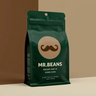 AI-Generated bronze food pouch packaging