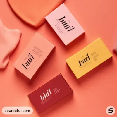 AI-Generated carmine carton box packaging