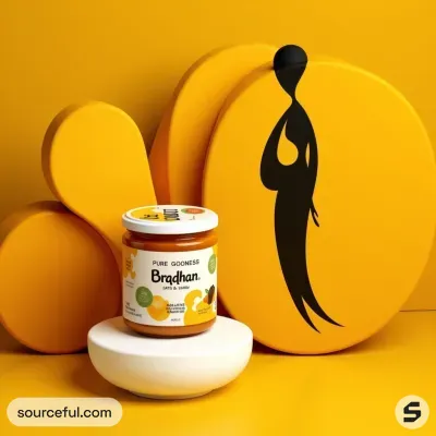 AI-Generated packaging for Food glass jar in the Dairy Products industry