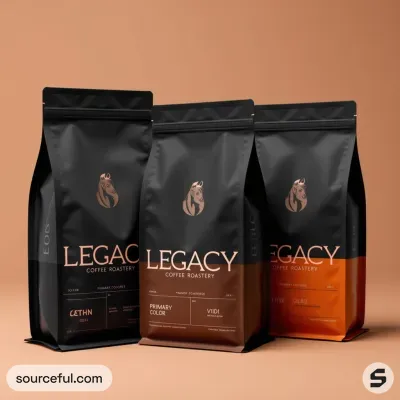 AI-Generated black food pouch packaging