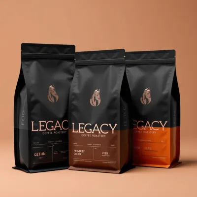AI-Generated black food pouch packaging