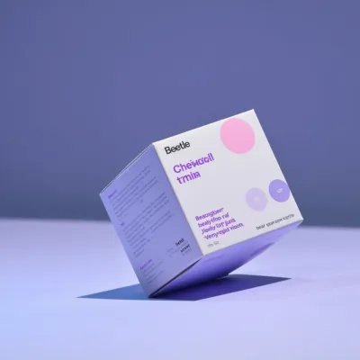 AI-Generated blush carton box packaging