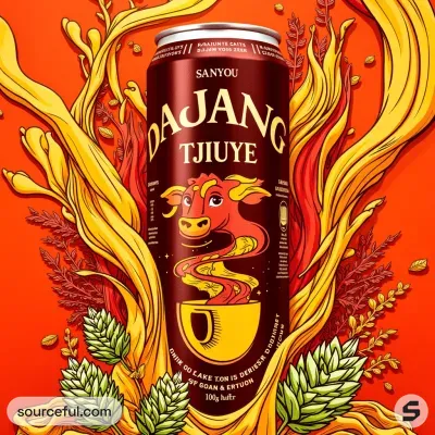 AI-Generated packaging for Drinks can in the Alcoholic Beverages industry