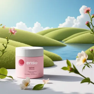 AI-Generated packaging for Cosmetics glass jar