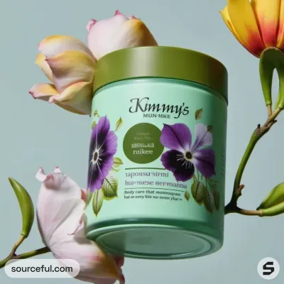 AI-Generated packaging for Cosmetics glass jar in the Beauty and Personal Care industry