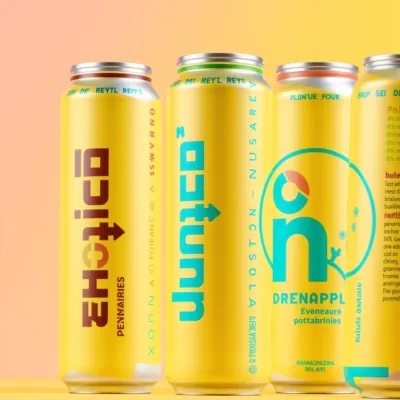 AI-Generated packaging for Drinks can in the Beverages industry