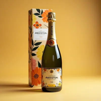 AI-Generated packaging for Champagne bottle