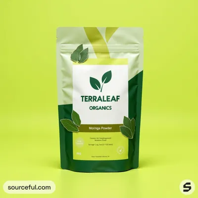 AI-Generated packaging for Food pouch in the Health and Wellness industry