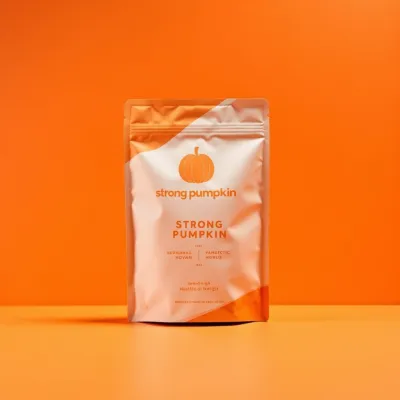 AI-Generated apricot food pouch packaging