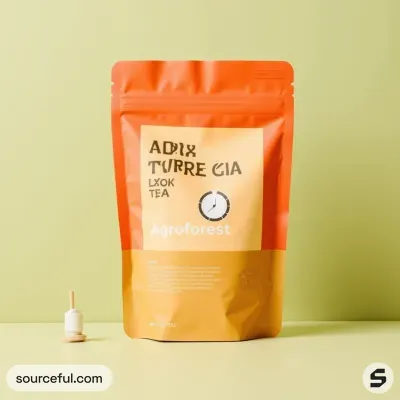 AI-Generated peach food pouch packaging