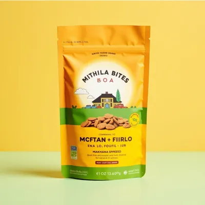 AI-Generated hunter green food pouch packaging