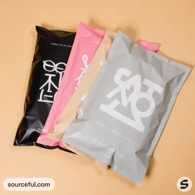 AI-Generated packaging for Plastic mailing bag in the Alcoholic Beverages industry