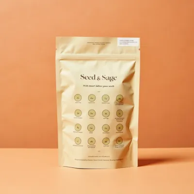 AI-Generated packaging for Food pouch in the Health and Wellness industry