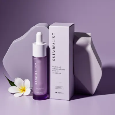 AI-Generated white dropper bottle packaging